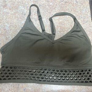 Olive Green Mesh lined sports bra. Free gift with purchase!